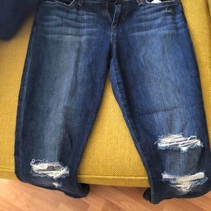 Charlie High Wasted Cropped Distressed Joe’s Jeans